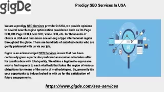 Prodigy SEO Services In USA