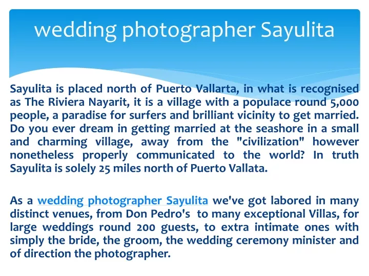 wedding photographer sayulita