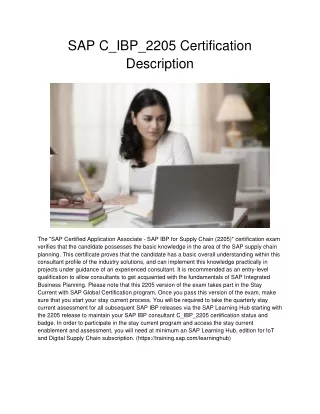 sap c ibp 2205 certification description