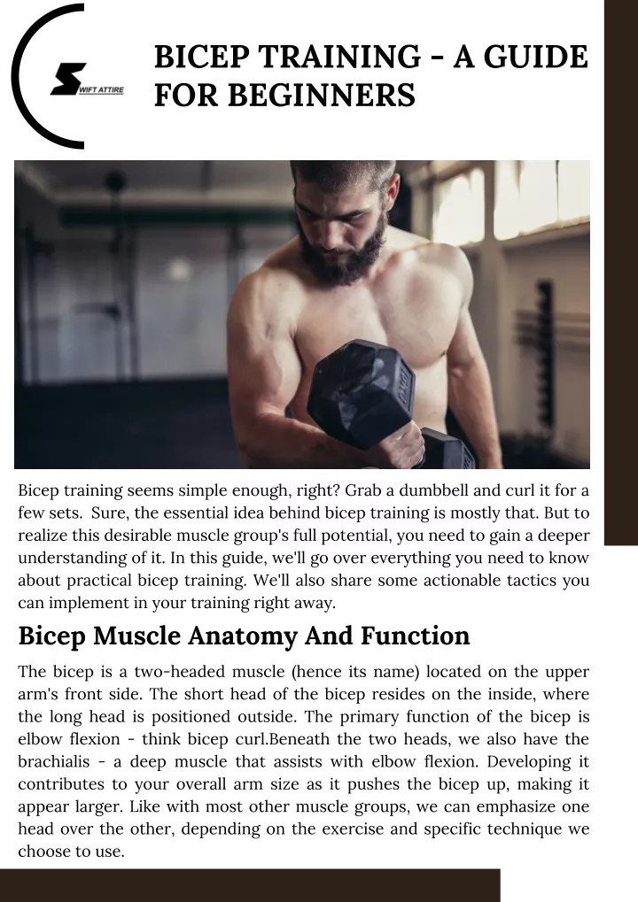 bicep training a guide for beginners