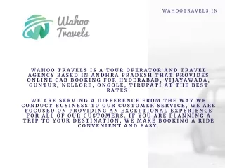 Wahoo travels, The Best Way to Travel