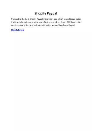 shopify paypal