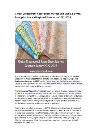 global greaseproof paper sheet market size study