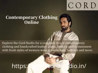 Contemporary Clothing Online | Cord Studio