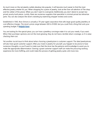 as much more on the net jewelry outlets develop