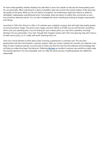 as more online jewellery retailers develop into