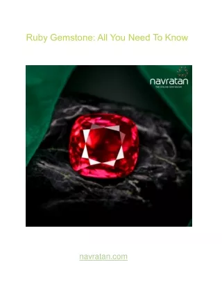 ruby gemstone all you need to know