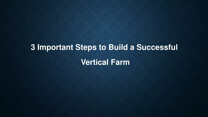 3 important steps to build a successful vertical