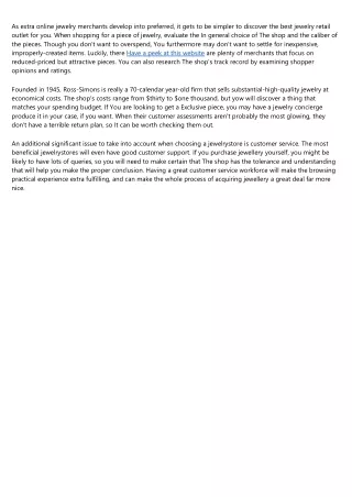 as extra online jewelry merchants develop into