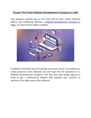 choose the finest website development company