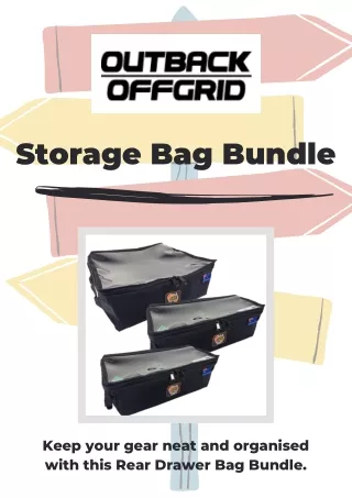Place An Order For Rear Drawer Storage Bag Bundle | Outback Offgrid