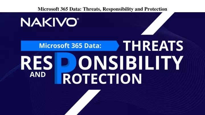 microsoft 365 data threats responsibility