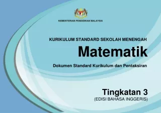 kurikulum standard sekolah menengah matematik