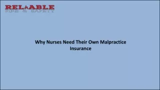 Why Nurses Need Their Own Malpractice Insurance