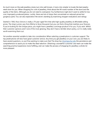 as much more on the web jewellery stores turn