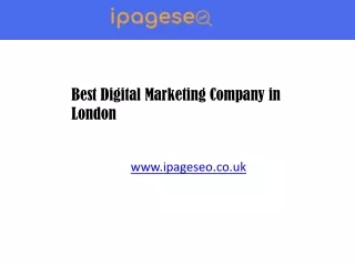 Best Digital Marketing Company in London - www.ipageseo.co.uk