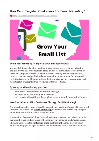 how can i targeted customers for email marketing