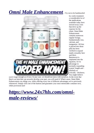 omni male enhancement try not to be bamboozled
