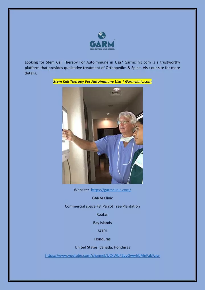 PPT - Stem Cell Therapy For Autoimmune Usa | Garmclinic.com PowerPoint ...