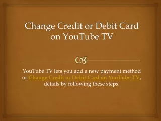 change credit or debit card on youtube tv