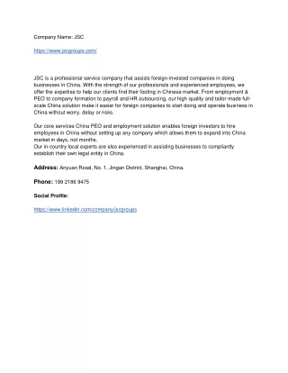 company name jsc https www jscgroups