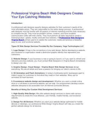 professional virginia beach web designers creates