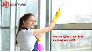 Various types of window cleaning you need