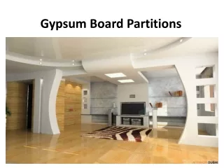 gypsum board partitions