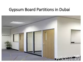 gypsum board partitions in dubai