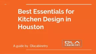 Best Essentials for Kitchen Design in Houston