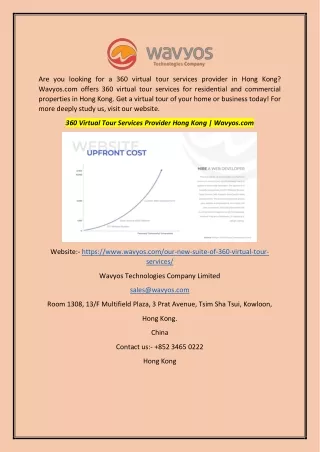 360 Virtual Tour Services Provider Hong Kong  Wavyos.com