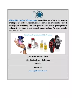 Affordable Product Photography | Affordableproductphoto.com