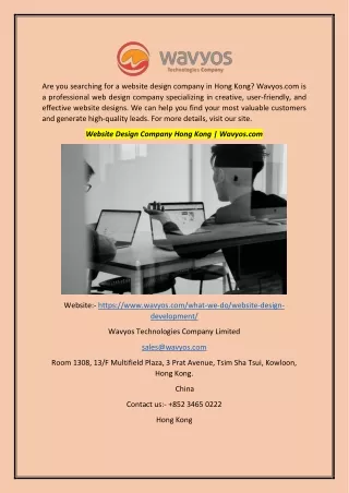 Website Design Company Hong Kong | Wavyos.comq