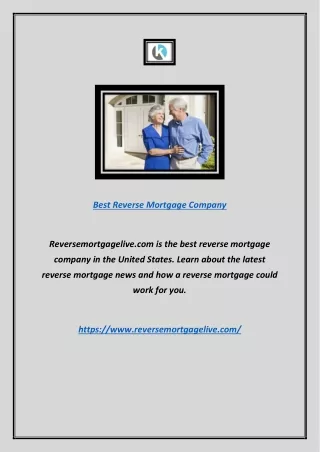 Best Reverse Mortgage Company | Reversemortgagelive.com