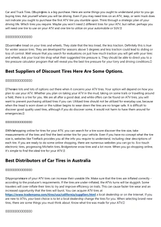 A Directory of Discount Tires Companies in Asia