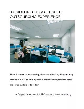 9 GUIDELINES TO A SECURED OUTSOURCING EXPERIENCE (2)