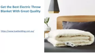 Get the Best Electric Throw Blanket With Great Quality