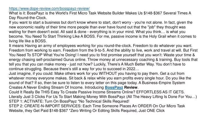 https www dope review com bosspayz review what