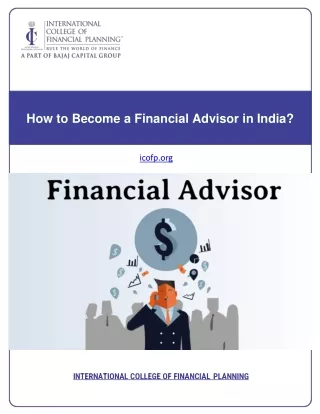How to Become a Financial Advisor in India