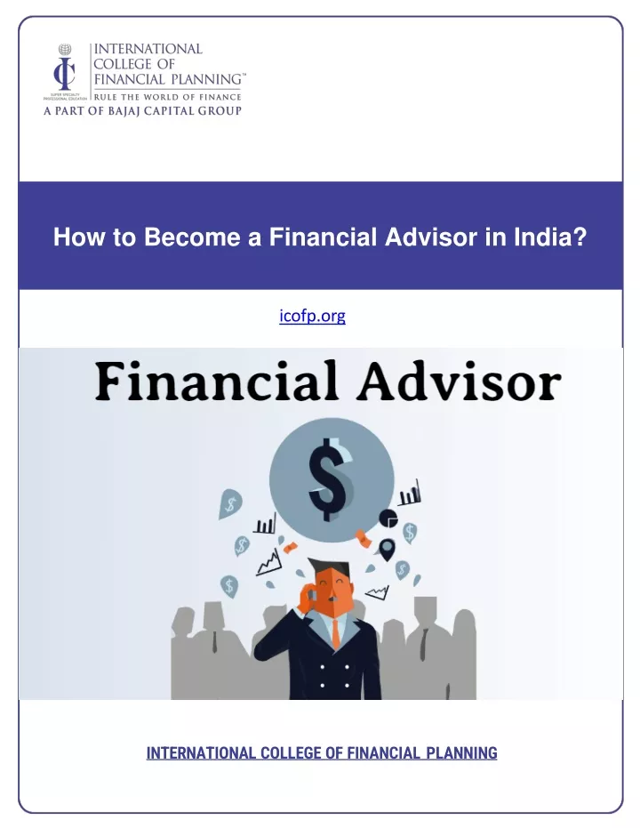 how to become a financial advisor in india