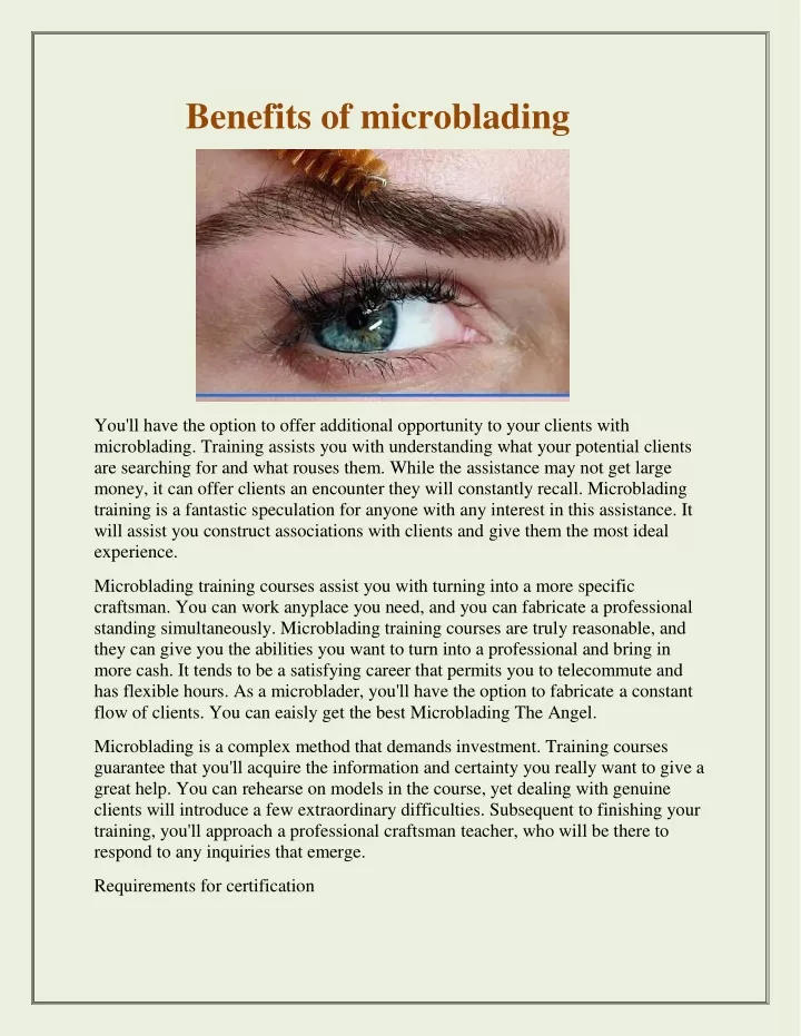 benefits of microblading