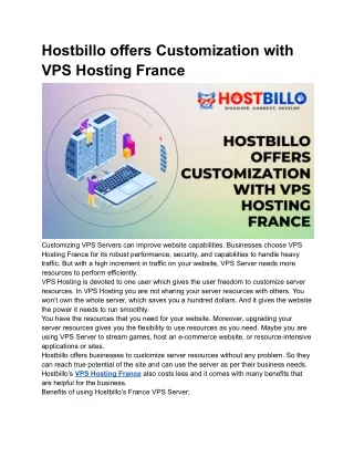 hostbillo offers customization with vps hosting