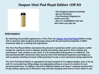 voopoo vinci pod royal edition 15w kit