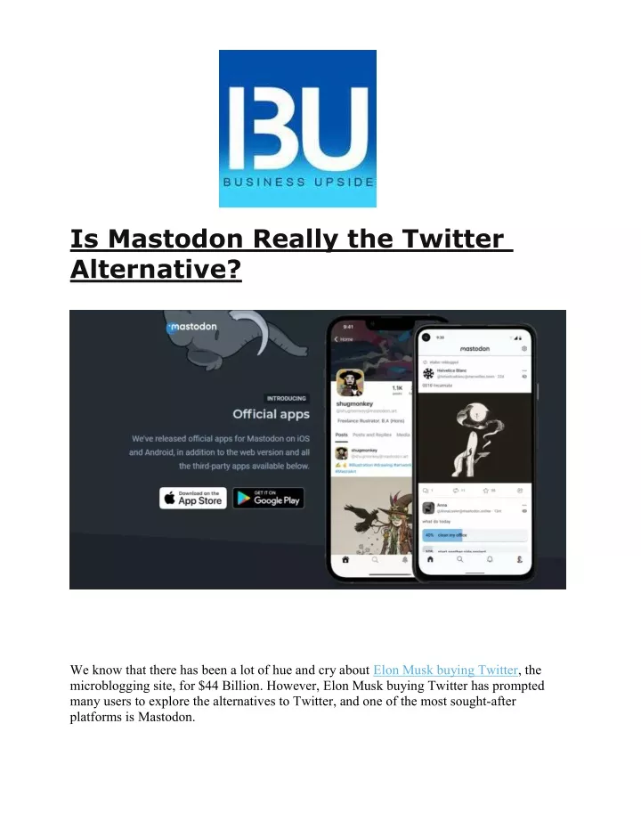 is mastodon really the twitter alternative