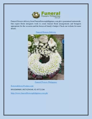 Funeral Flowers Delivery Funeralflowersphilippines.com.ph
