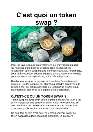 c est quoi un token swap