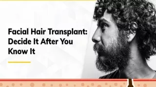 Need to Know About Facial Hair Transplant
