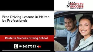 Free Driving Lessons in Melton by Experienced Driving Instructor