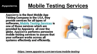 mobile testin g services