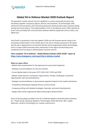 global 5g in defense market